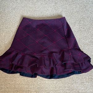 Aqua mini ruffle skirt